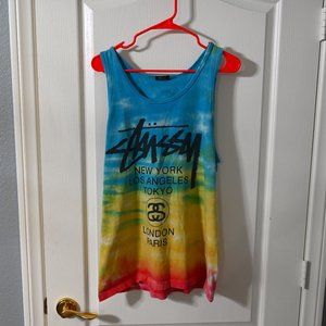 Tie dye Stussy Tank Top
